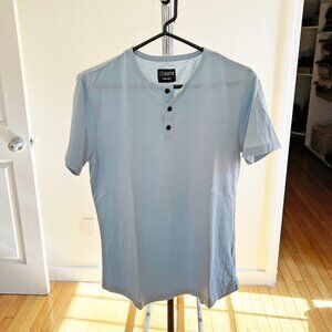 Cuts Clothing Short Sleeve Henley - Sky Blue